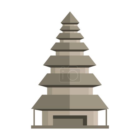 Ilustración de Indonesia templo budista ilustración aislada - Imagen libre de derechos