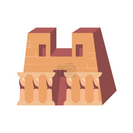 Téléchargez les illustrations : Temple égyptien de horus illustration isolé - en licence libre de droit