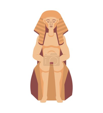 Illustration for Egyptian colossi of memnon illustration isolated - Royalty Free Image