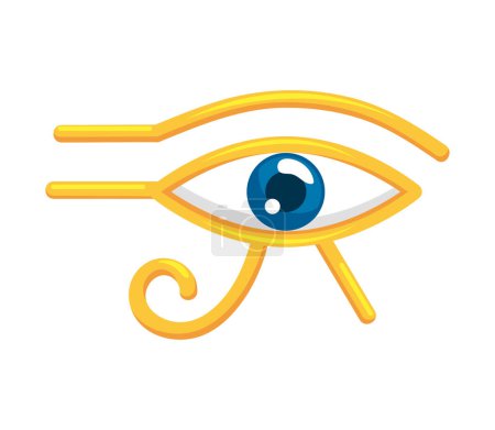 Illustration for Egyptian eye of horus illustration isolated - Royalty Free Image