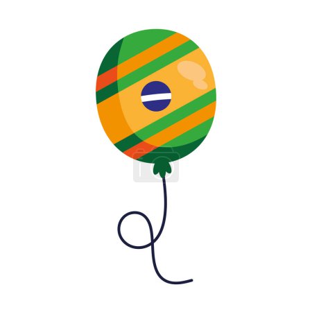 Téléchargez les illustrations : Vecteur de conception de ballon brésilien isolé - en licence libre de droit