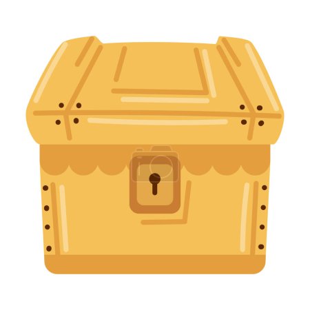 Illustration for Gold chest treasure illustration design - Royalty Free Image