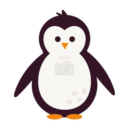 Illustration for Arctic animal penguin illustration design - Royalty Free Image