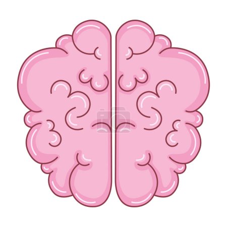 Illustration for Human brain illustration isolated design - Royalty Free Image