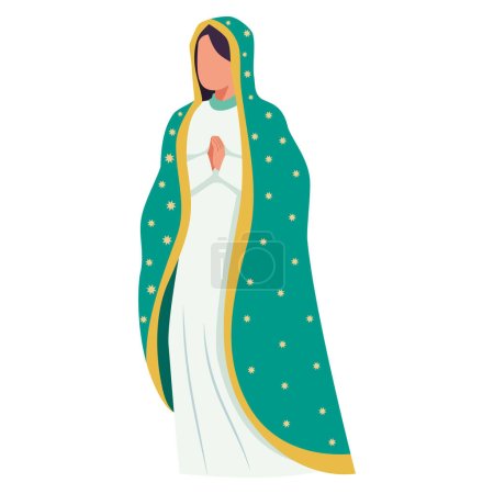 Illustration for Virgen de guadalupe religious illustration - Royalty Free Image