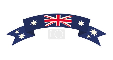 Ilustración de Australia día bandera cinta ilustración diseño - Imagen libre de derechos