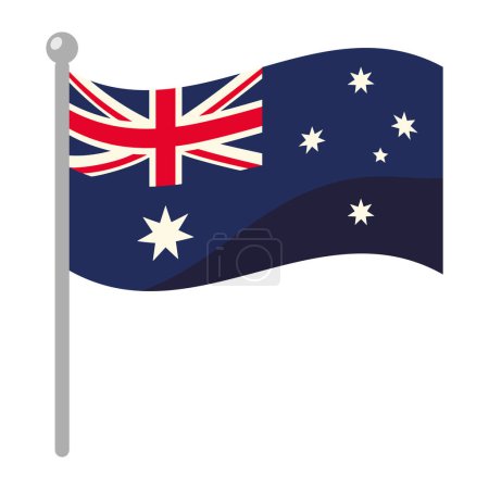 Illustration for Australia day flag illustration design - Royalty Free Image