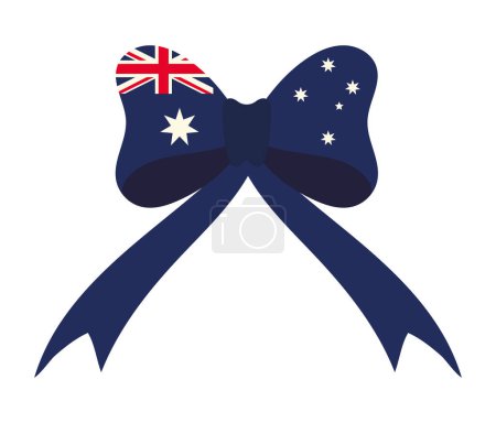 Illustration for Australia day bow flag illustration - Royalty Free Image