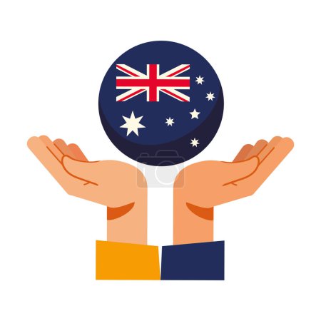 Téléchargez les illustrations : Australie jour liberté illustration design - en licence libre de droit