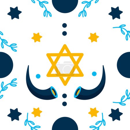 Téléchargez les illustrations : Hanukkah étoile de fond de l'illustration David - en licence libre de droit