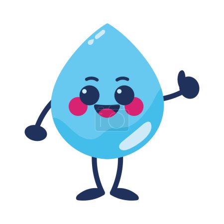 Illustration for Water day drop character illustration - Royalty Free Image