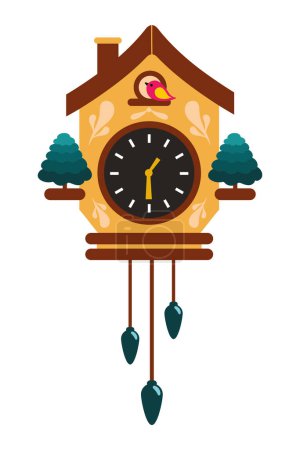 Ilustración de Alemania reloj de cuco diseño ilustración - Imagen libre de derechos