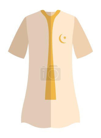 Illustration for Abaya dress illustration vector isolated - Royalty Free Image