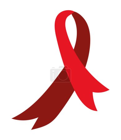 aids day red ribbon design vector isolated