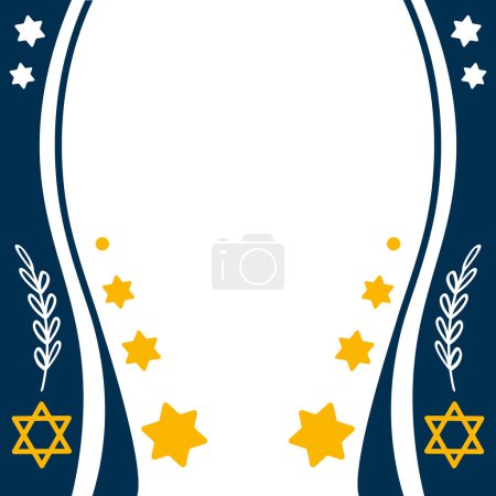 Illustration for Hanukkah base stars decoration illustration - Royalty Free Image