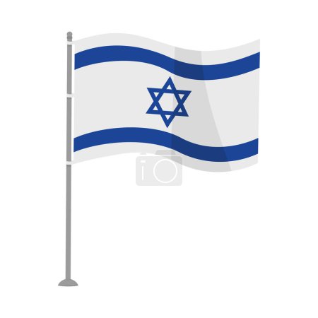 Israel símbolo de la bandera de paz ilustración