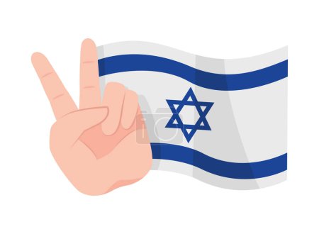 Téléchargez les illustrations : Israël drapeau de la paix illustration nationale - en licence libre de droit