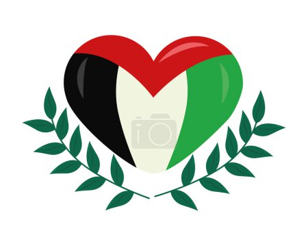 Illustration for Palestine save flag illustration isolated - Royalty Free Image