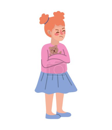 Ilustración de Déficit de atención hiperactividad trastorno niña ilustración - Imagen libre de derechos