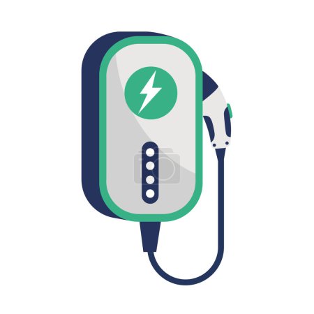 Illustration for Electric cars charging design illustration - Royalty Free Image