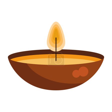 Illustration for Pongal festival candle vector isolated - Royalty Free Image