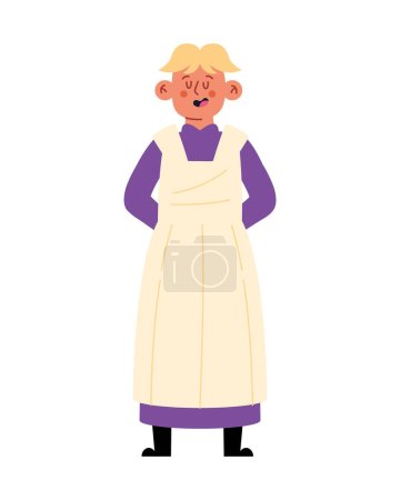 Illustration for Altar boy singing vector isolated - Royalty Free Image