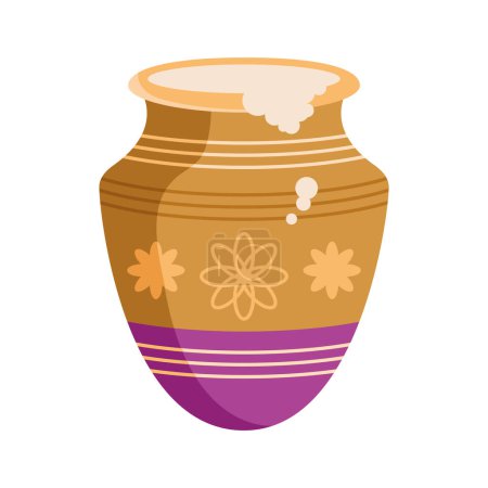 Illustration for Pongal rice design vector isolated - Royalty Free Image