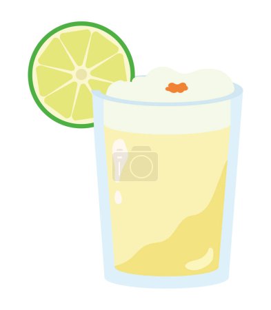 Illustration for Chile pisco drink illustration design - Royalty Free Image