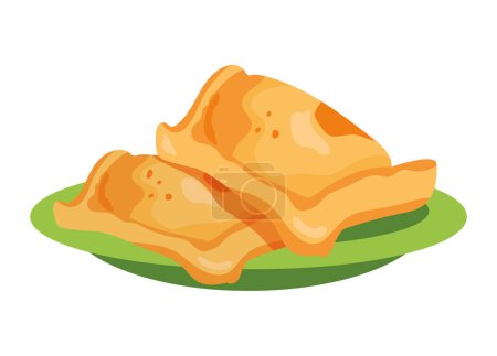Illustration for Chile empanadas food illustration design - Royalty Free Image
