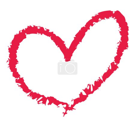 Illustration for Scribbled heart shape illustration design - Royalty Free Image