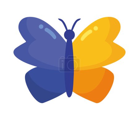 Illustration for Down syndrome buttlerfly vector isolated - Royalty Free Image