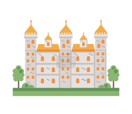 Téléchargez les illustrations : Allemagne château neuschwanstein illustration vecteur isolé - en licence libre de droit