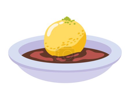 Ilustración de Germany sémola dumpling sopa ilustración aislado - Imagen libre de derechos