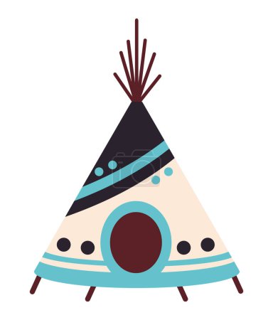 Illustration for Teepee native america design illustration - Royalty Free Image