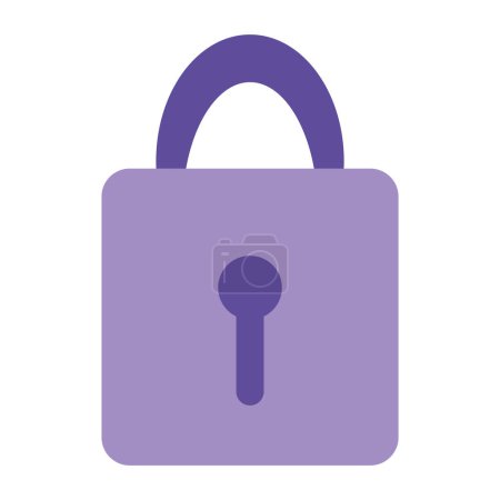 Illustration for Purple padlock illustration vector isolated - Royalty Free Image