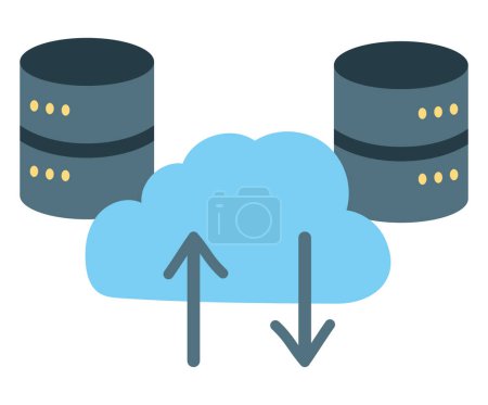 Illustration for Database cloud server vector isolated - Royalty Free Image