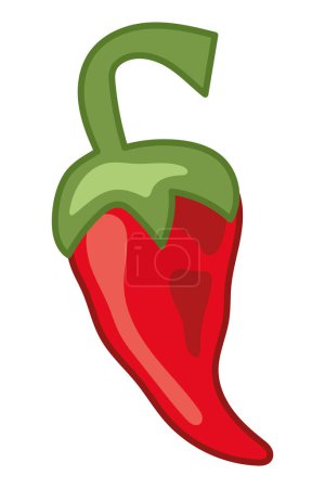 Ilustración de Rojo chile pimienta vector aislado - Imagen libre de derechos
