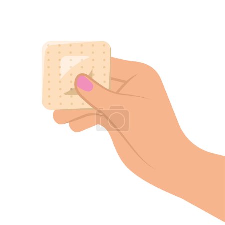 Illustration for Contraceptive birth control patch illustration - Royalty Free Image