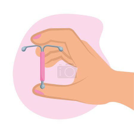 Illustration for Contraceptive iud method illustration isolated - Royalty Free Image