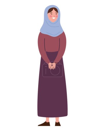 Téléchargez les illustrations : Illustration femme juive vecteur isolé - en licence libre de droit