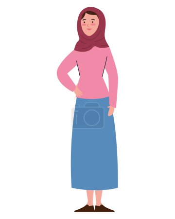 Téléchargez les illustrations : Illustration de conception femme juive isolé - en licence libre de droit