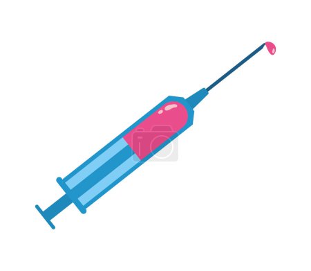Illustration for Contraceptive injection medicine isolated design - Royalty Free Image