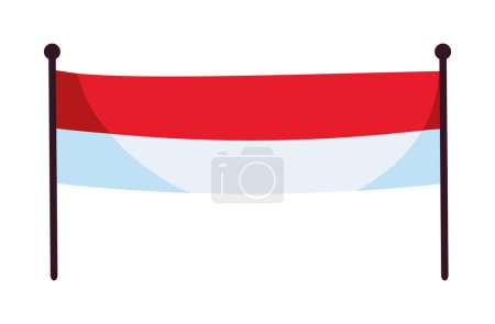 Illustration for Indonesia independence day flag design illustration - Royalty Free Image