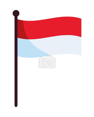 Illustration for Indonesia independence day flag illustration illustration - Royalty Free Image