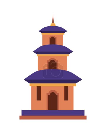 Illustration for Balinese temple design vector isolated - Royalty Free Image
