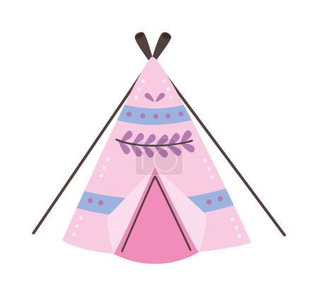 girl tent design vector isolated