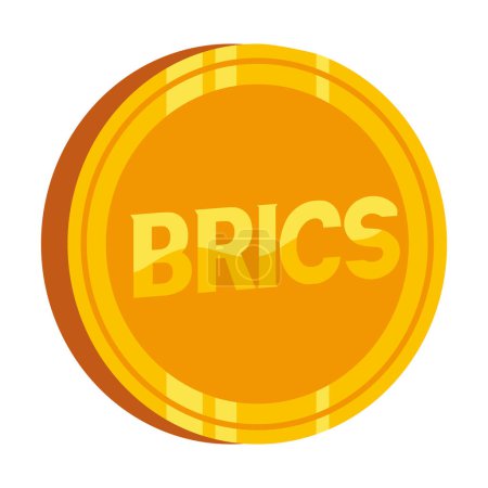 Illustration for Brics financial cooperation illustration isolated - Royalty Free Image