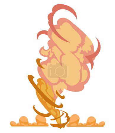 Illustration for Sandstorm cloud illustration vector isolated - Royalty Free Image