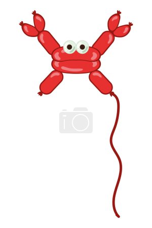 Ilustración de Globo en forma de cangrejo vector aislado - Imagen libre de derechos