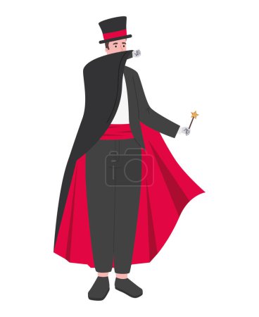 Illustration for International magicians day illustration isolated - Royalty Free Image